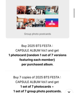 BTS - 2025 FESTA : CAPSULE ALBUM VOL. 1