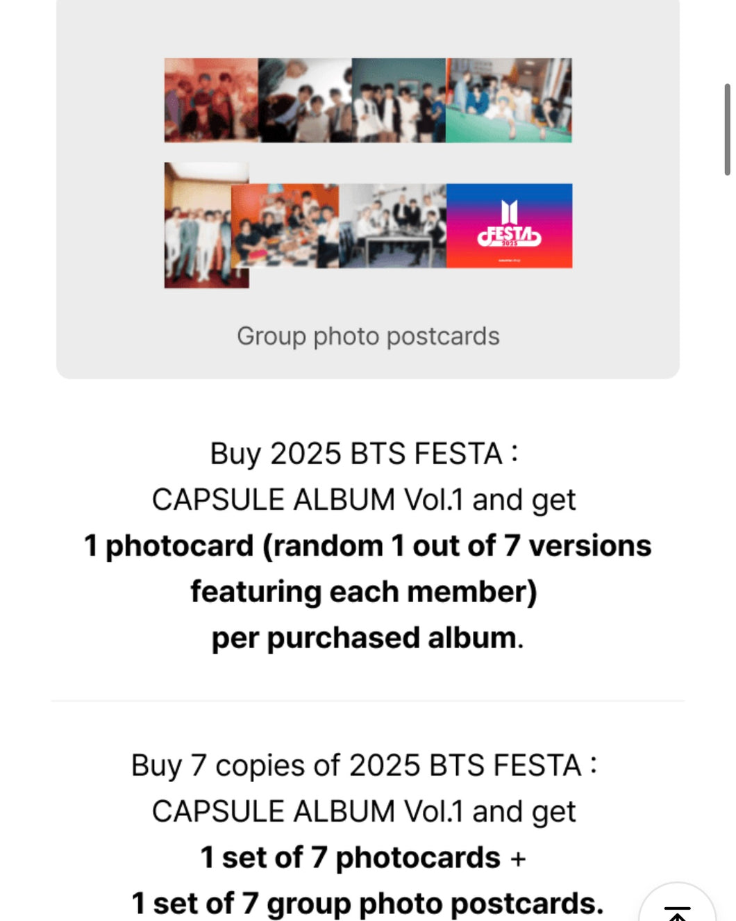BTS - 2025 FESTA : CAPSULE ALBUM VOL. 1