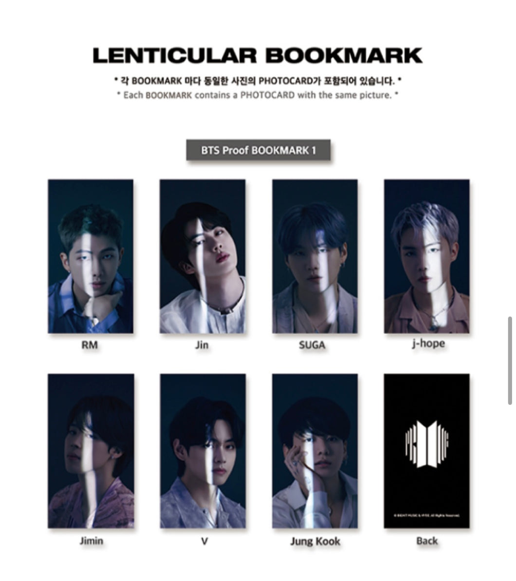 BTS Lenticular Bookmark w/ Photocard