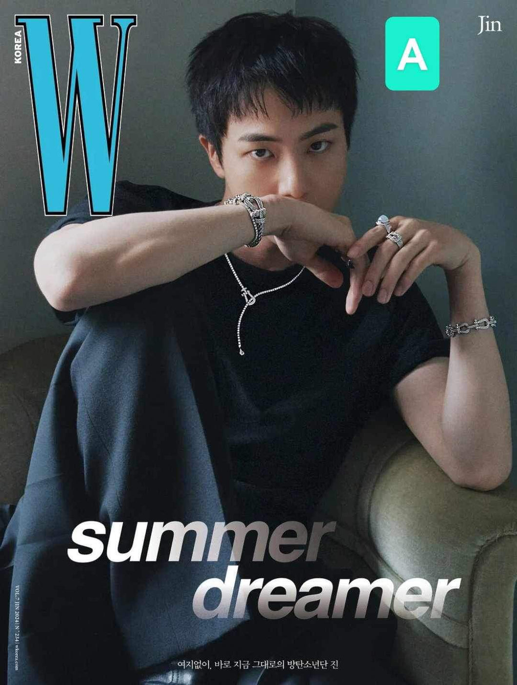 W KOREA - BTS JIN COVER