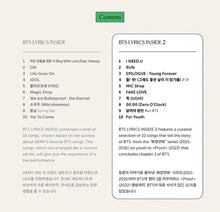 Load image into Gallery viewer, BTS - LYRICS INSIDE
