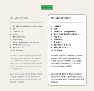BTS - LYRICS INSIDE