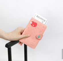Load image into Gallery viewer, BT21 minini Leather Patch Passport Cover
