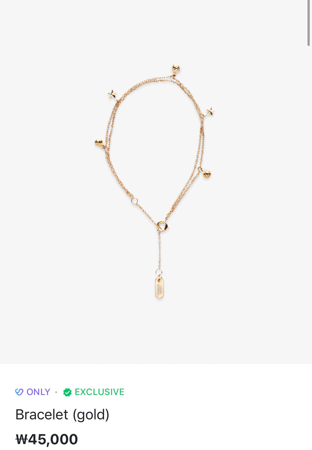 BTS Little Wishes Bracelet (Gold)