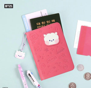 BT21 MININI LEATHER PASSPORT CASE