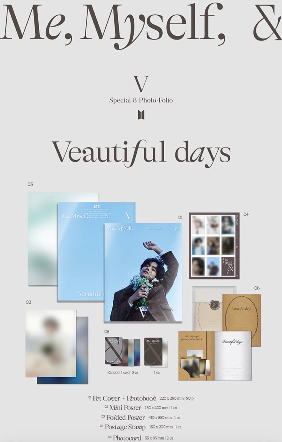 BTS V- Special 8 Photo-Folio Me, Myself, and V ‘Veautiful Days’