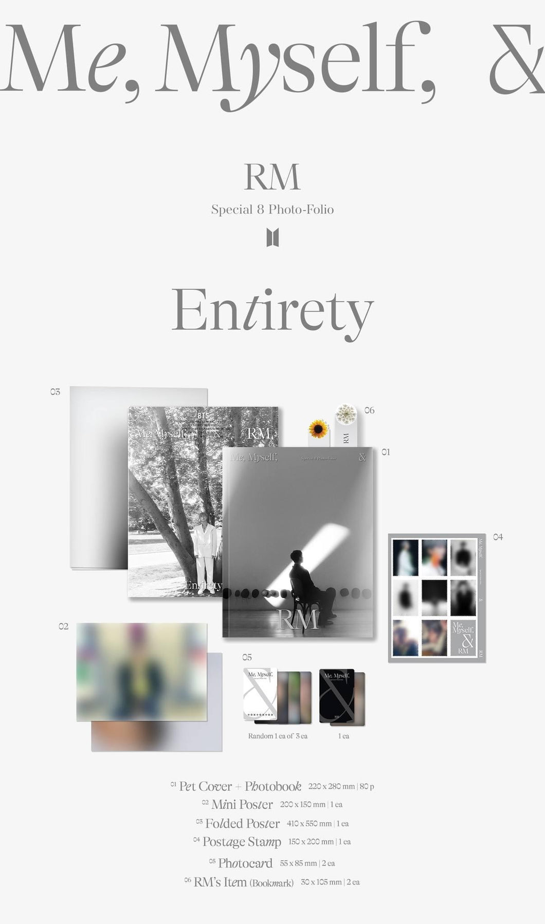 (2nd P.O)Special 8 Photo-folio Me, Myself , and RM ‘Entirety’