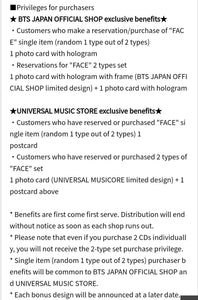 BTS JIMIN - FACE ALBUM from Japan Fanclub